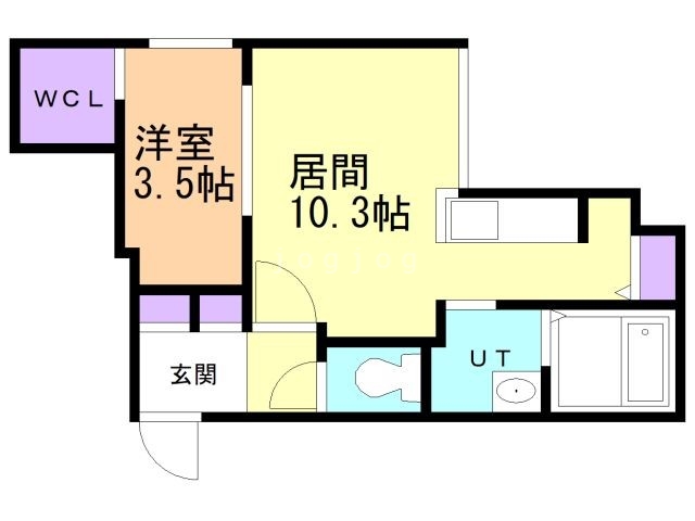 札幌市中央区北十三条西のマンションの間取り