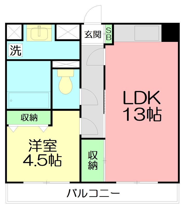 平塚市宮の前のマンションの間取り