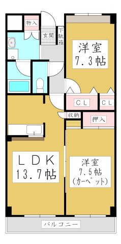 ＴＫ加藤ビルフレージェの間取り