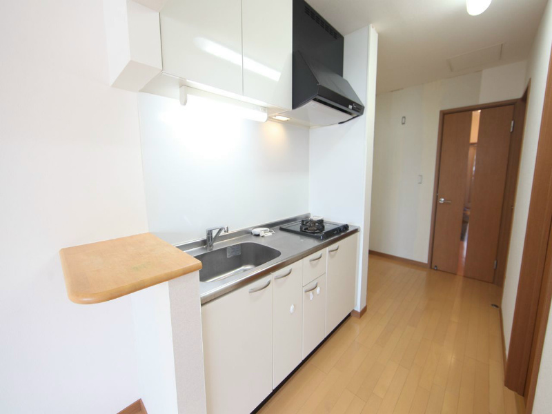 キッチン　システムキッチン（ガス2口コンロ付）カウンター付き