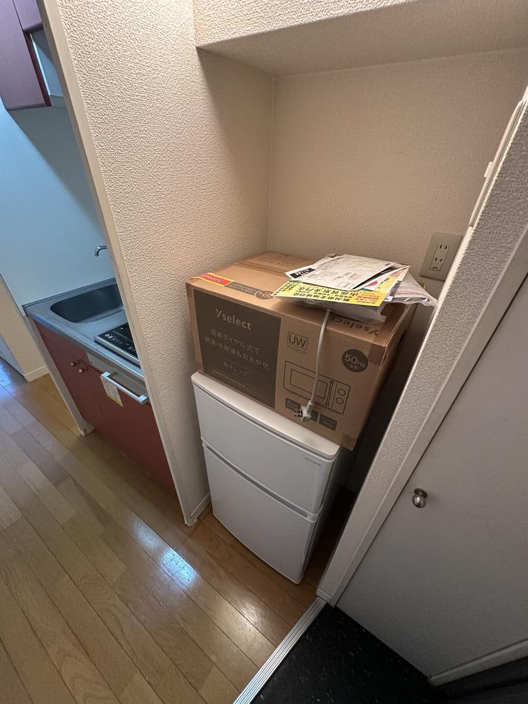その他設備　冷蔵庫、電子レンジ、洗濯機の家電3点完備