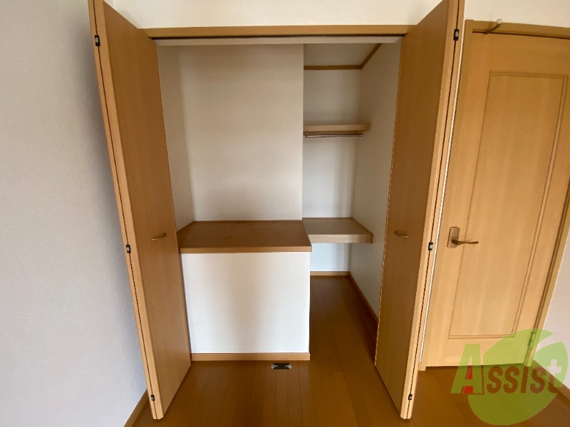 収納　洋室の収納はこんな感じ！上下に分かれていて使いやすそう