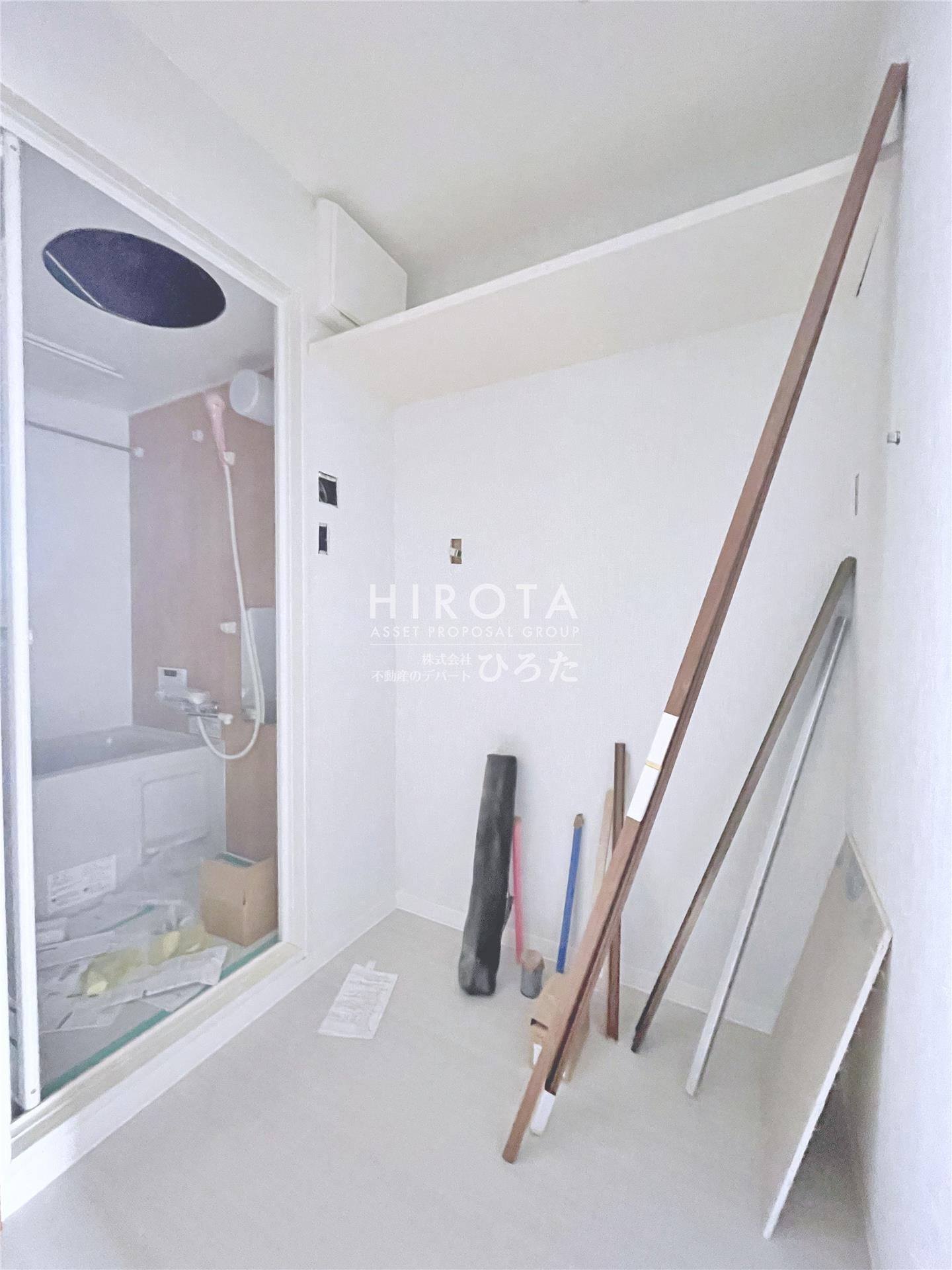 洗面設備　建築中