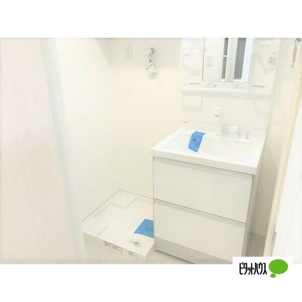 洗面設備　他号室の写真です。