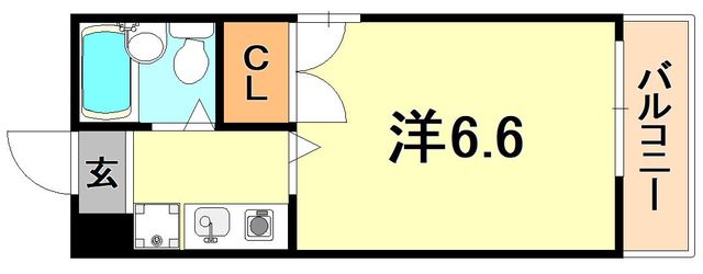 ＪＲ東海道本線 灘駅 徒歩9分 4階建 築37年の間取り写真