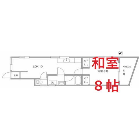 東急大井町線 下神明駅 徒歩6分 2階建 築42年の間取り写真