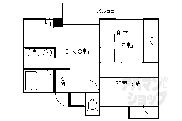 イストワール御所東の間取り写真