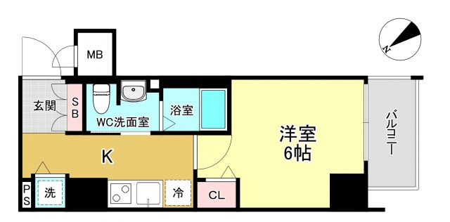 阪神本線 姫島駅 徒歩7分 9階建 築7年の間取り写真
