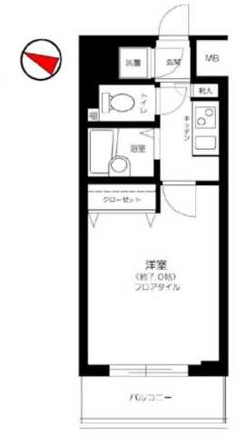 京王線 笹塚駅 徒歩9分 12階建 築26年の間取り写真