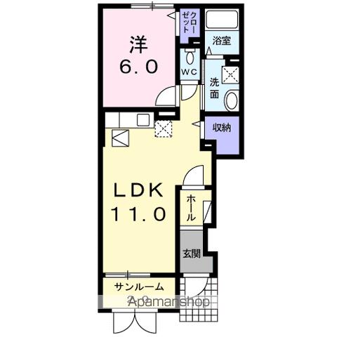 ＪＲ中央線 塩尻駅 バス乗車時間：12分 最寄りバス停で下車 徒歩5分 2階建 築9年の間取り写真