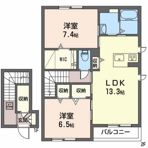 シャーメゾン八橋の間取り写真