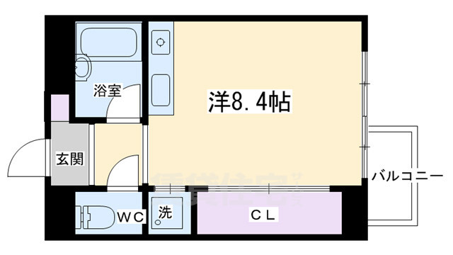 京都市右京区西院乾町のマンションの間取り