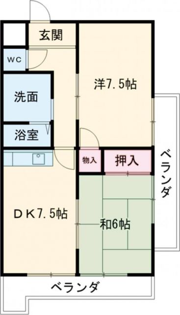 サンライフ白山の間取り