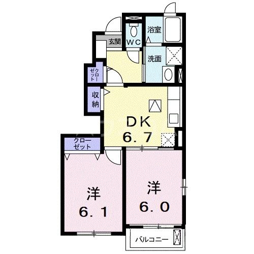 【豊川市西口町のアパートの洗面設備】