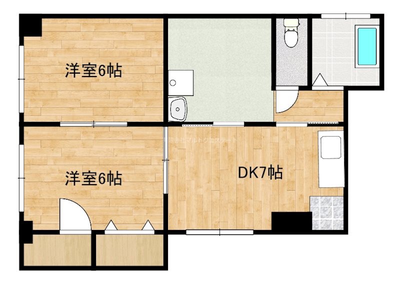 鹿児島市武のマンションの間取り