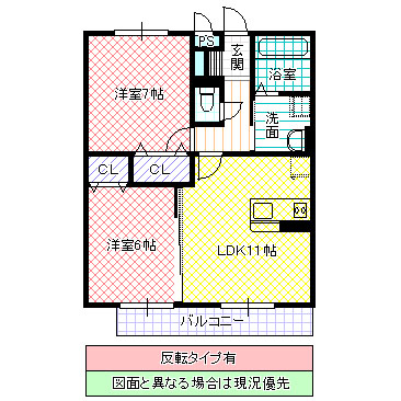 スマイル サンライズ A棟の間取り