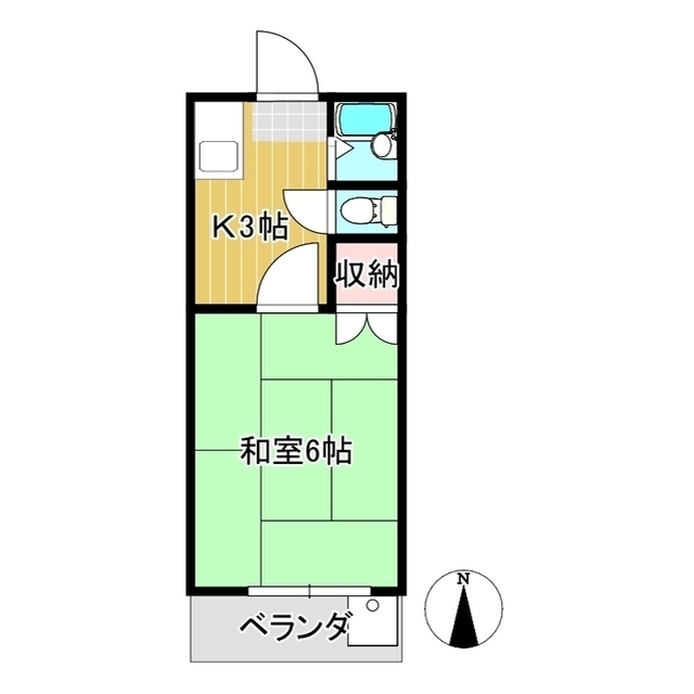 カレント河辺Ａ棟の間取り