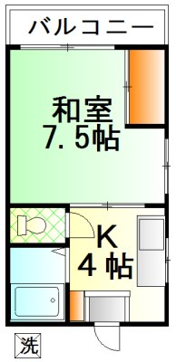 コーポ開成の間取り