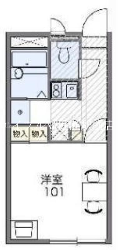 レオパレスアクア門前の間取り