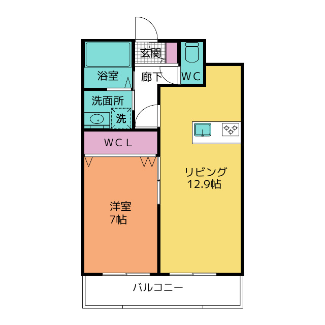 仮称）アルバローズ大和の間取り