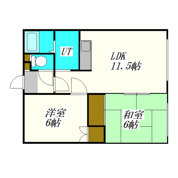 札幌市厚別区厚別西四条のアパートの間取り