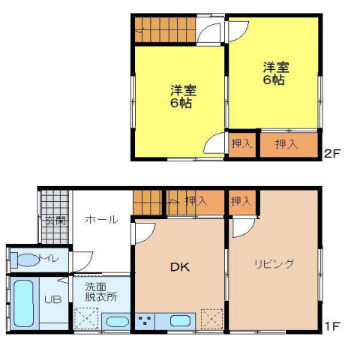 名古山町貸家の間取り