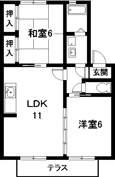 ジュネス三軒の間取り