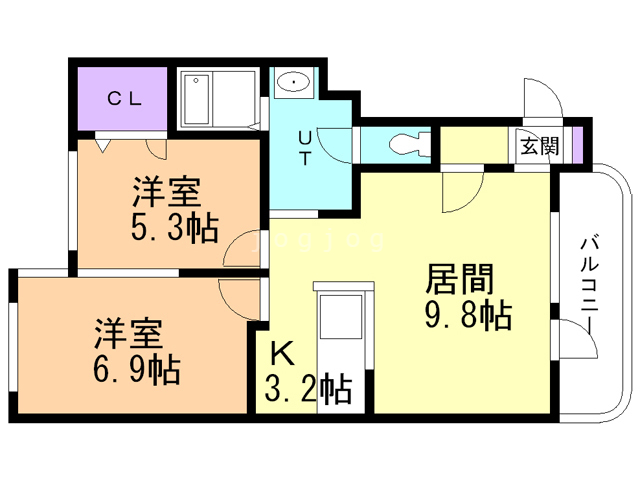 【グランメール栄通Ｂの間取り】