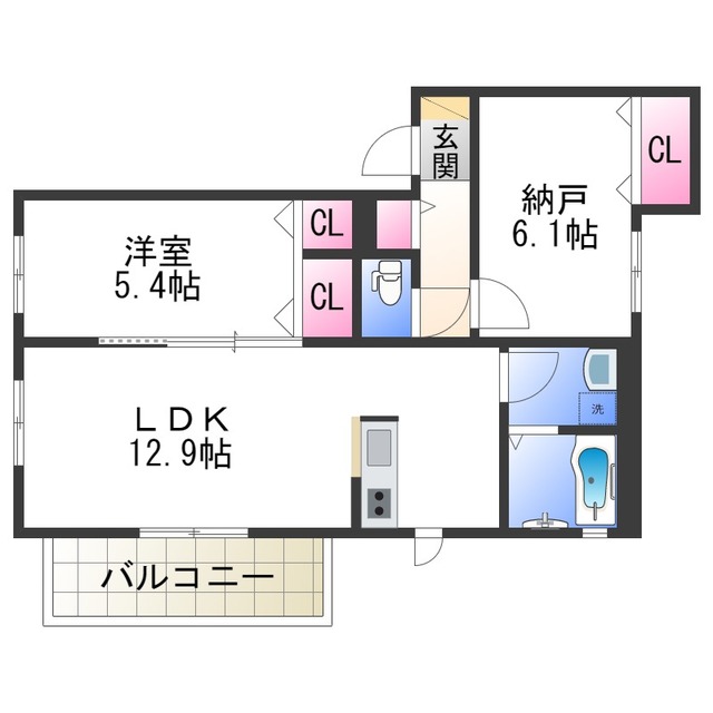 シャーメゾン神市の間取り