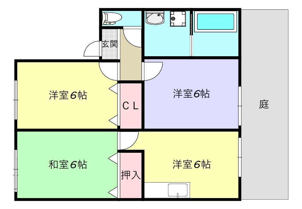 エレガンスハイツみやび5-9の間取り