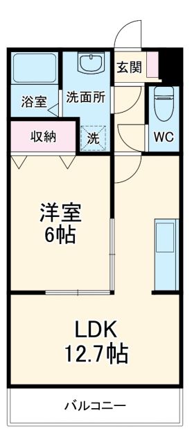 【袋井市愛野のマンションの間取り】