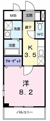 スタディオ・フラット田島の間取り