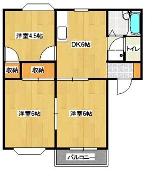 ＨＩＧＨ　ＨＯＭＥＳ　Ａ棟の間取り