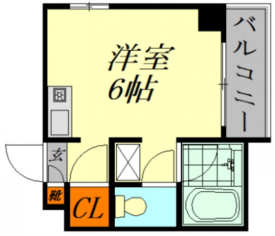 広島市中区東千田町のマンションの間取り