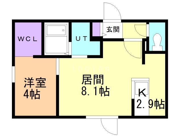 【札幌市北区北三十三条西のマンションの間取り】