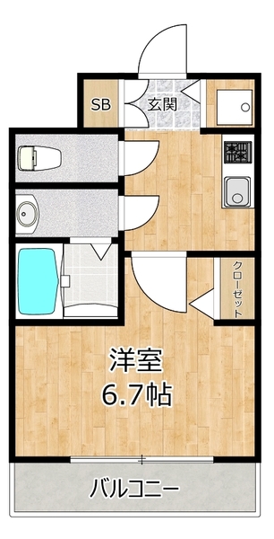 セオリー大阪フルールの間取り