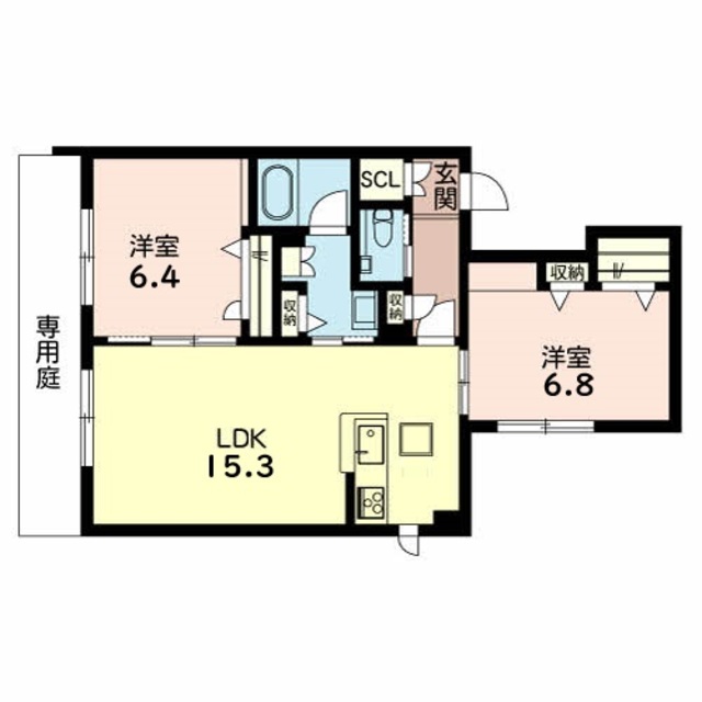 神戸市東灘区深江南町のマンションの間取り