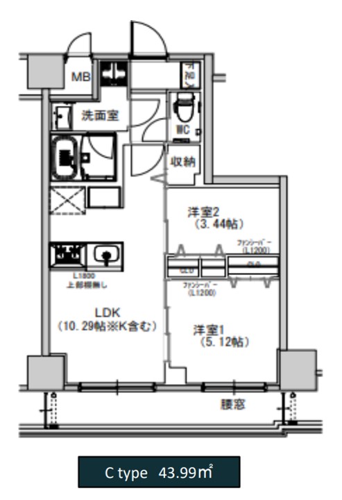 S-RESIDENCE千住大橋の間取り