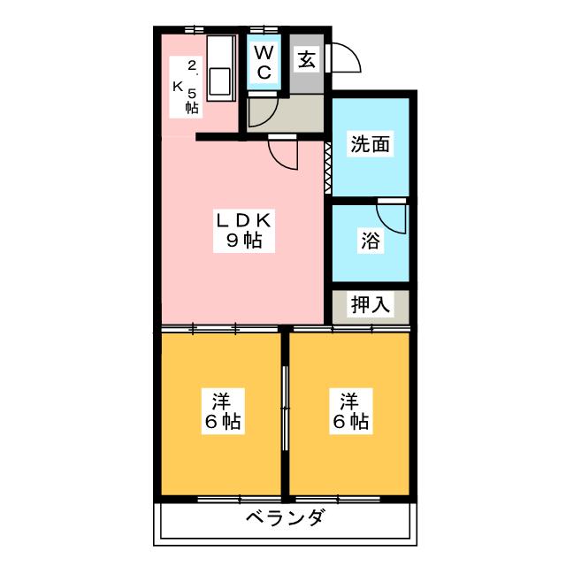 アベニールＭ＆Ｍの間取り