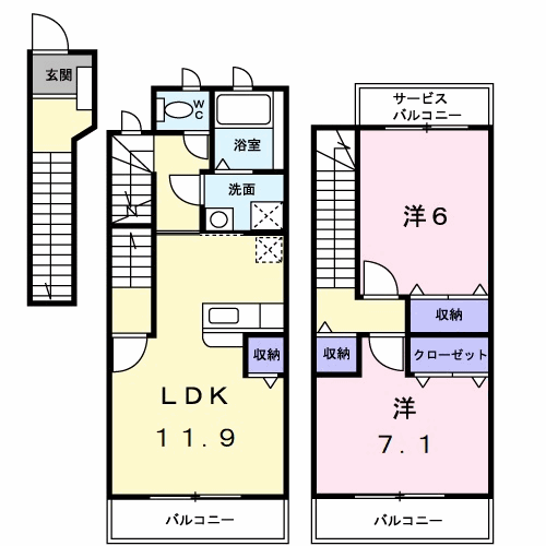 【メゾン　プラティークの間取り】