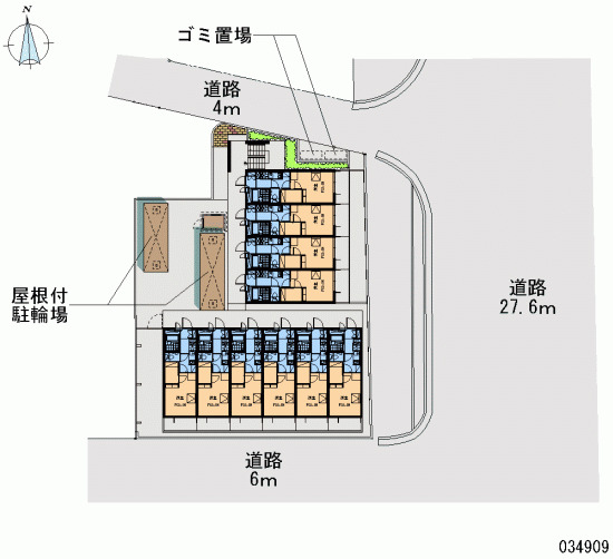 【レオパレス西ノ京円町の駐車場】