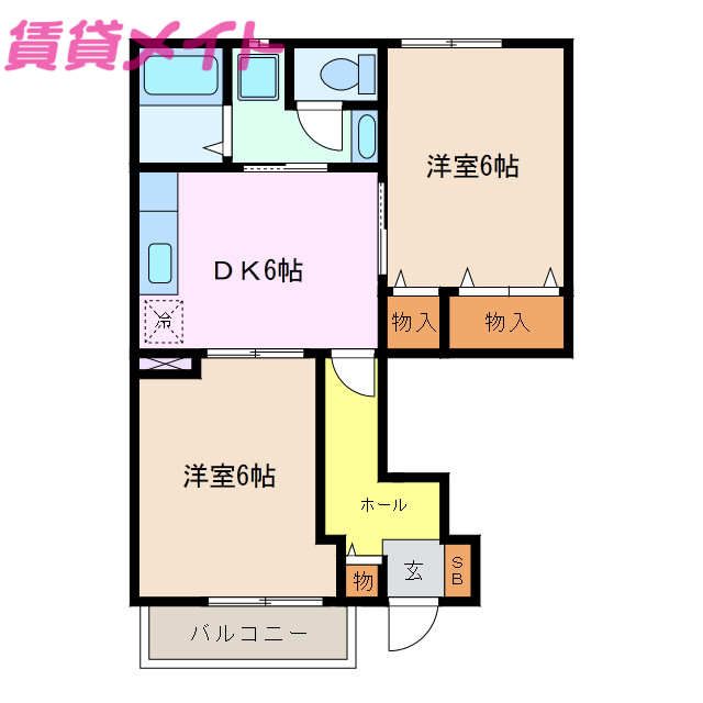 ファミ－ルウツベ　IIの間取り