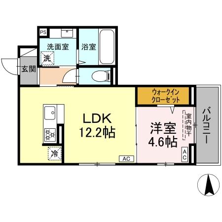 （仮）D-ROOM浜ノ茶屋IIの間取り