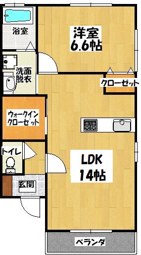 キャルムAの間取り