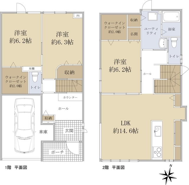 【北１２条西２丁目貸家の間取り】