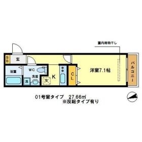 クレール北白川の間取り