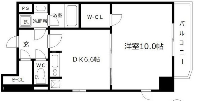 大阪市北区西天満のマンションの間取り