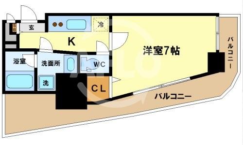 カスタリアタワー肥後橋の間取り