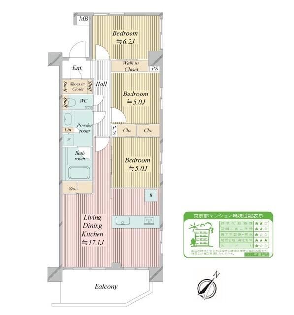 Ｎ－ｓｔａｇｅ船堀の間取り