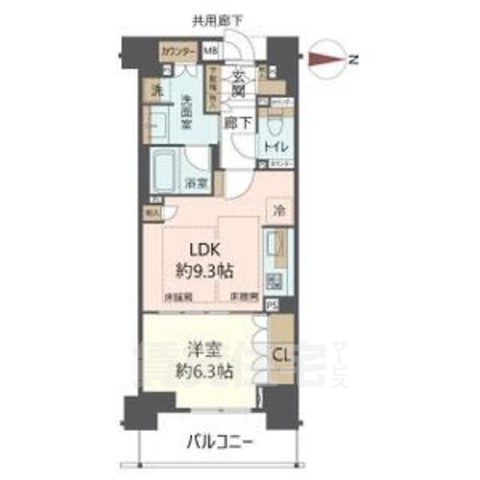 ジオ京都堀川三条の間取り